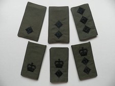 Royal Marines / Army rank epaulette slides [pair] Officer ranks, new,  unissued.