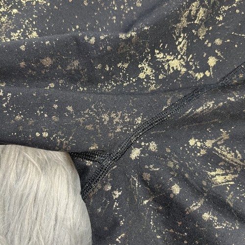Ivivva Girls Size 14 Black Gold Splatter Leggings - Picture 11 of 12