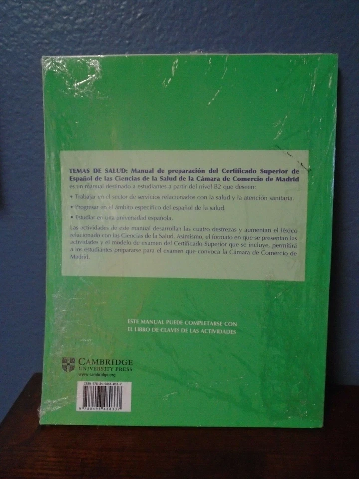 Temas De Salud Student Workbook Spanish Edition 2009 Marisa De Prada Segovia NEW - Image 4 of 4