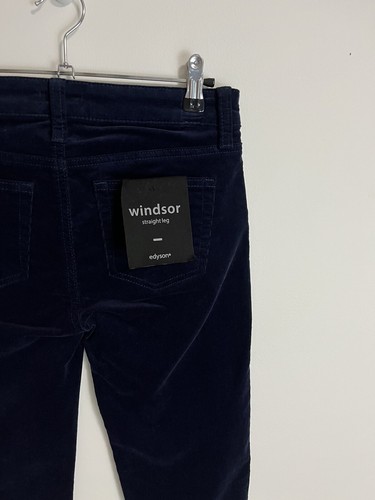 Edyson Stitch Fix Windsor Straight Leg Corduroy Pants Navy Blue Size 25 NWT - Picture 8 of 10