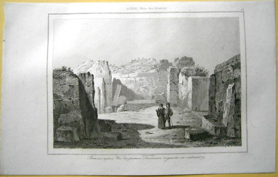 1848 print MALTA: 1ST ENTRANCE, SANCTUARY ON LEFT, TOWER OF GIANTS, GOZO, #30