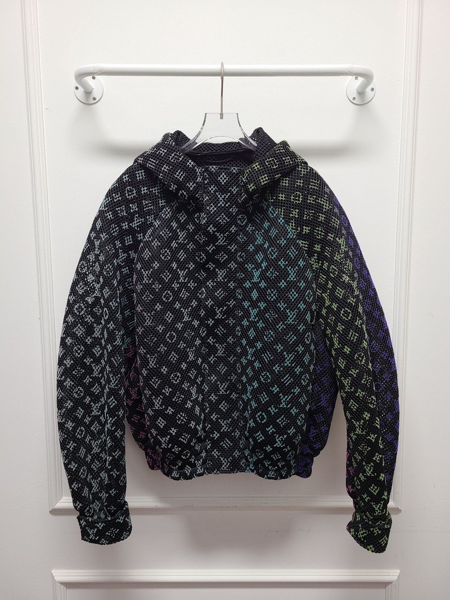 Louis Vuitton Gradient Monogram Mesh Zip-Up Jacket 115449512