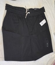 GAP Kids Boys Quick Dry Comfort Stretch Shorts LG Black/Beige Drawstring