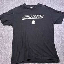 Undefeated Graphic T-Shirt Mens Large Black Short Sleeve Streetwear USA Made