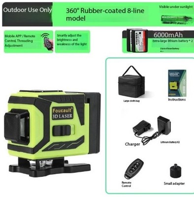 Laser Level with Infrared 80mW Green Light, Auto-Leveling,Ultra-Bright Fine Line