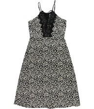 J.O.A. Womens Lace Up Slip Dress, Black, Medium