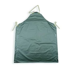 Disposable Bib Apron, EVOH, Polyethylene, Sealed, 2.7 mil, 45 in, Silver, 45 in