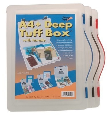 Tiger 300847 A4 Plus Deep Tuff Box With Handle,White | eBay