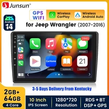 2+64G Android14 CarPlay Car Stereo Radio GPS Navi BT For Jeep Wrangler 2007-2016