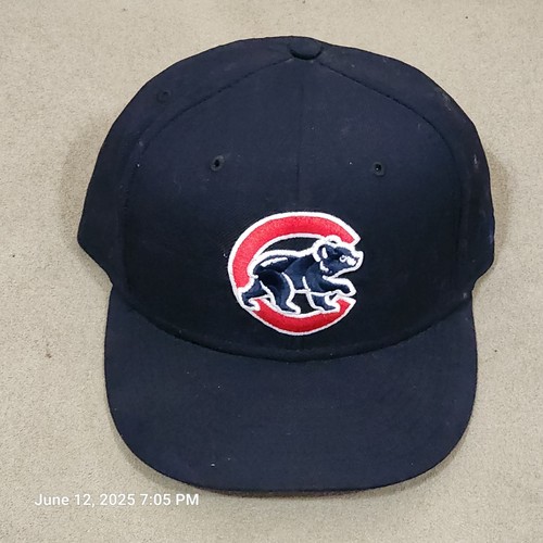 New Era Chicago Cubs 59Fifty Fitted Hat Cap 7 3/8 Wolle blau Cubbie bestickt