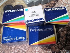 Sylvania Tungsten Halogen Projector Lamp, ELE 80W 30V, Blue Dot , Lot Of 5, VTG
