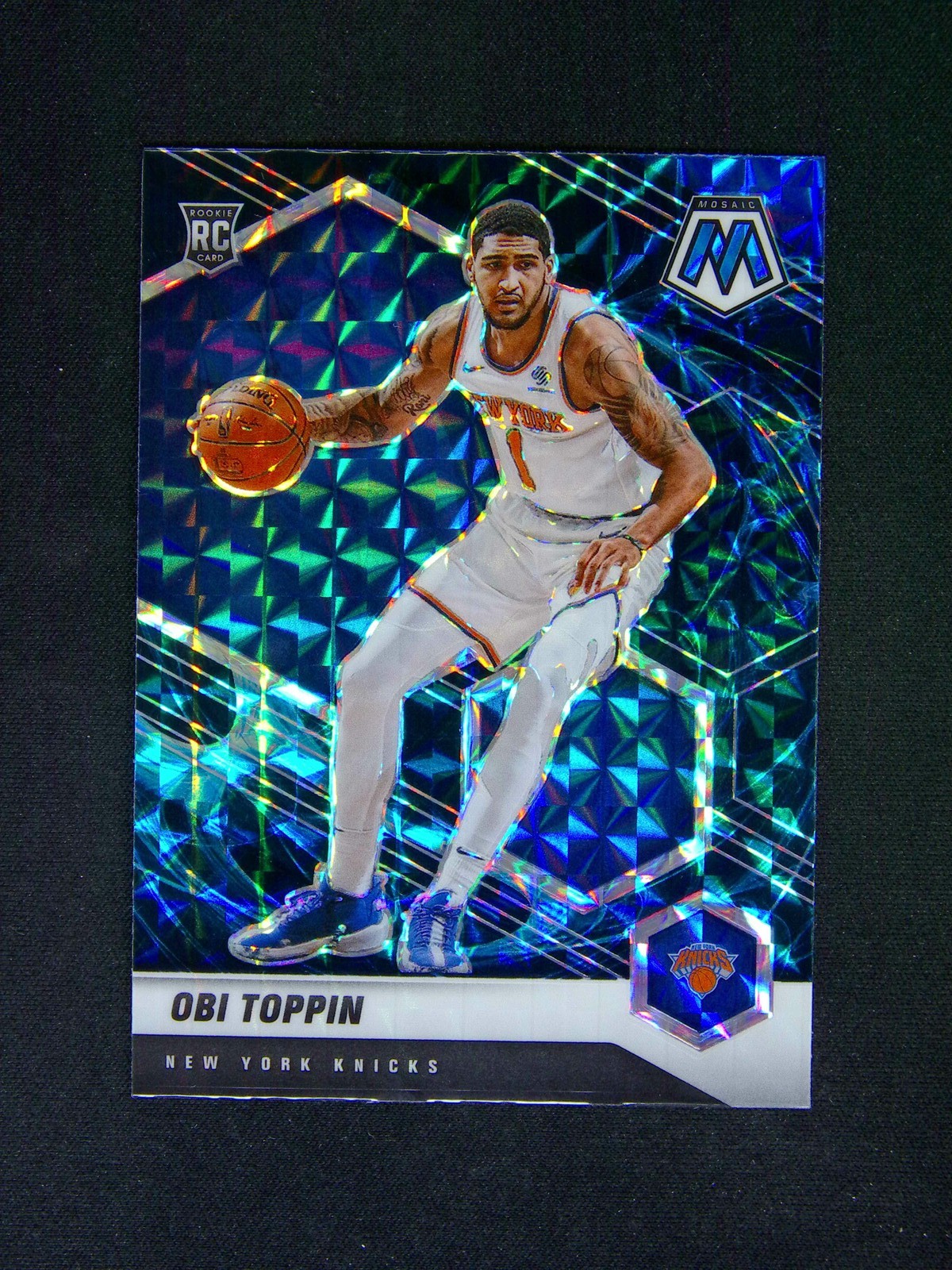 2020-21 Panini Mosaic Obi Toppin #220 RC Rookie Genesis SSP