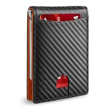 Mens Slim Wallet RFID Blocking Bifold Wallets for Men Minimalist Genuine Leather
