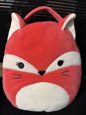 Squishmallows Fifi Fox Plush Tote Bag Coral Red Handle Kellytoy Authentic