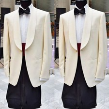 Shawl Lapel Men's Suits Business Dinner Party Groom Evening Tuxedo Jacket 2Pcs