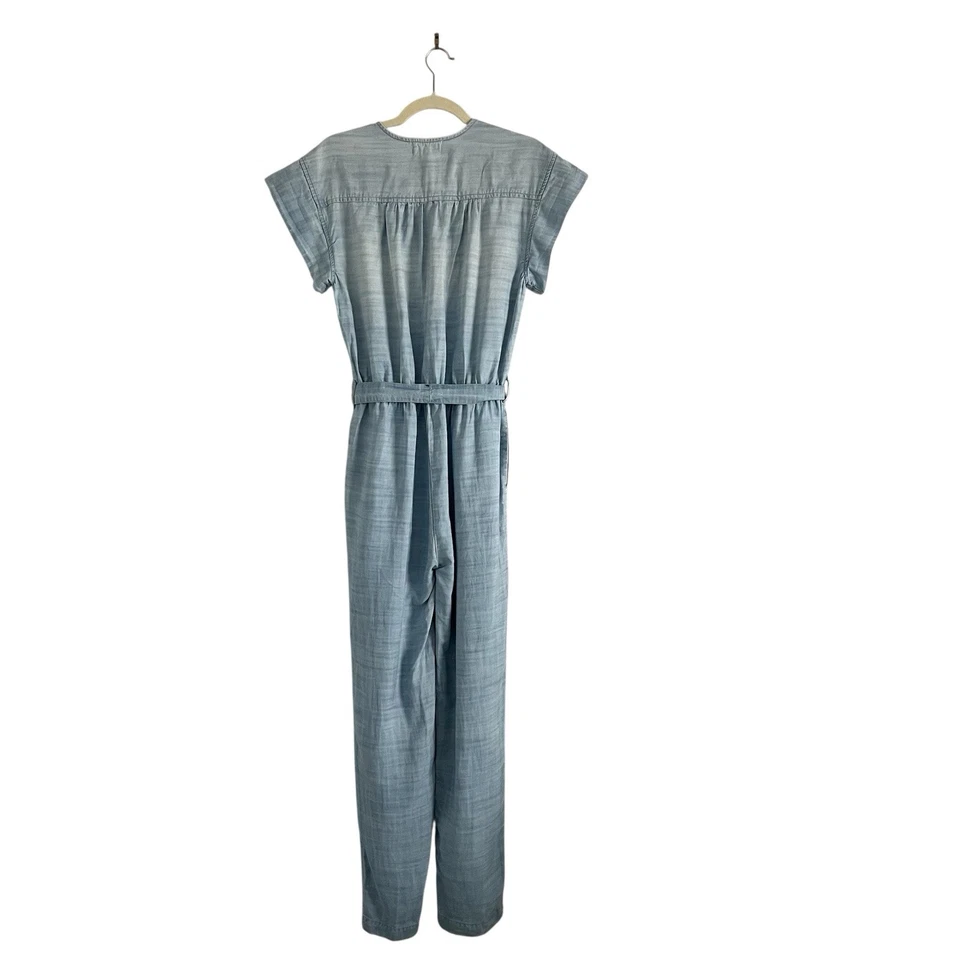 Bella Dahl Cap Sleeve Jumpsuit in Shoreline Ombre Wash Super-soft Chambray Sz M - Image 4 of 4