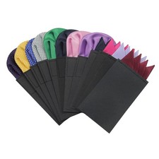 Prefolded Polyester Pocket Squares for Men Mens Suit Handkerchiefs Fashion