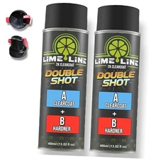  High Gloss 2K Clearcoat Spray/Aerosol Can Automotive 2 Part Pack of 2