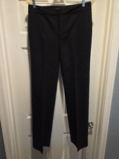 Banana Republic Womens Dress Pants Black Striped Size 2