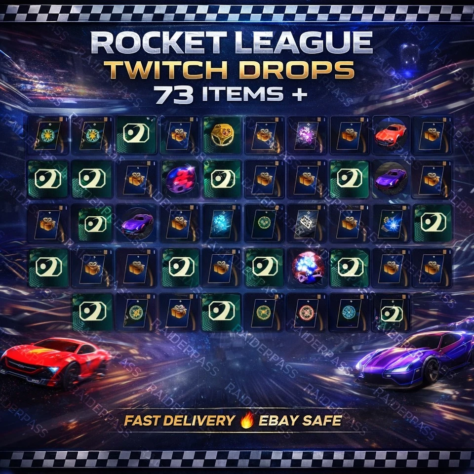 ROCKET LEAGUE TWITCH DROPS 73/73 - ALL PLATFORMS