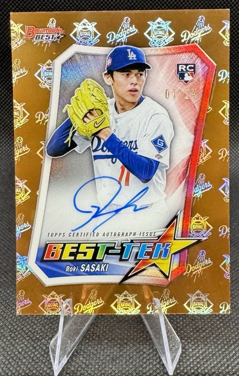 ROKI SASAKI (RC,01/25) 2025 Bowman's Best Best-Tek Orange