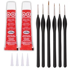 Testors Plastic Cement Glue and  Miniatures Paint Brushes - Strong, Fast Drying 