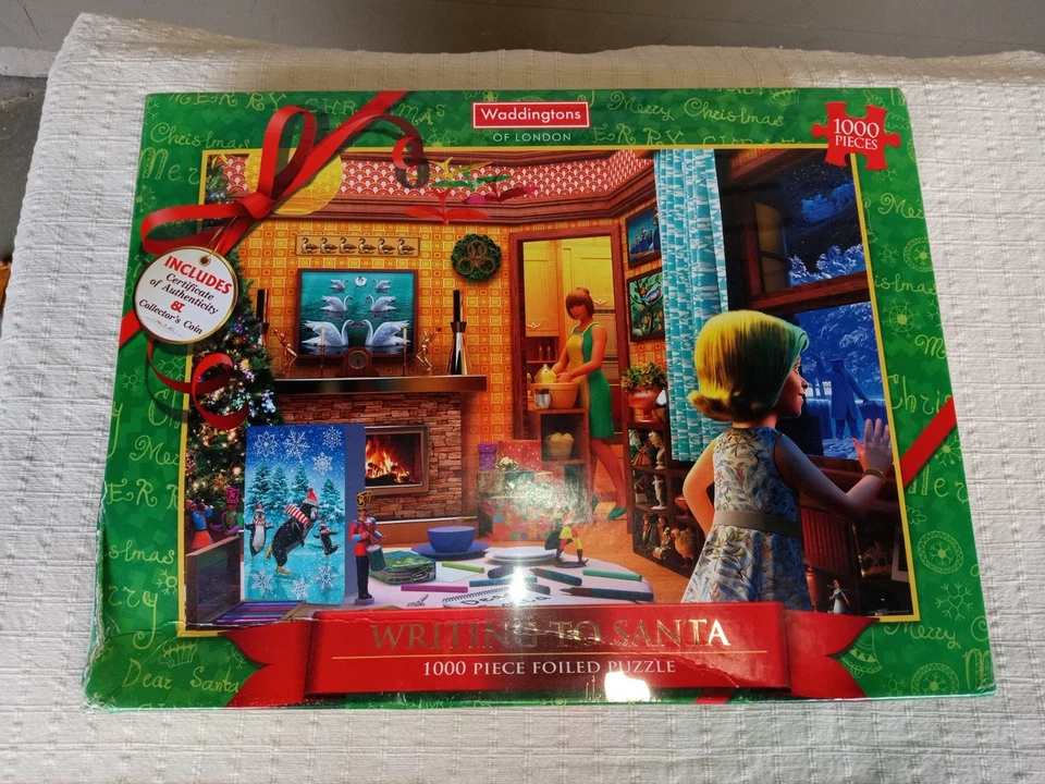 Waddingtons Writing To Santa 1000 Piece Jigsaw Puzzle New Sealed 2017 DAMAGED - Image 2 of 4