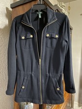Lauren Ralph Lauren Active Jacket Womens Small Black Zip Up Pockets