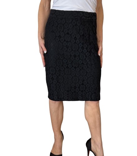 Moschino Cheap and Chic, Moschino Cheap & Chic Vintage Black Lace Mini Skirt Pencil Straight Cotton 6