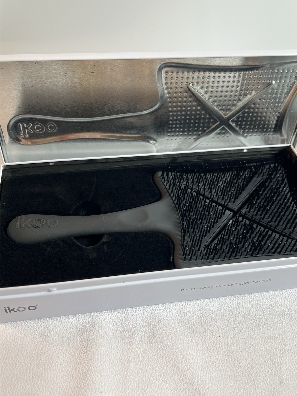 ikoo Paddle X Blow Drying And Styling Paddle Brush Black New In Box