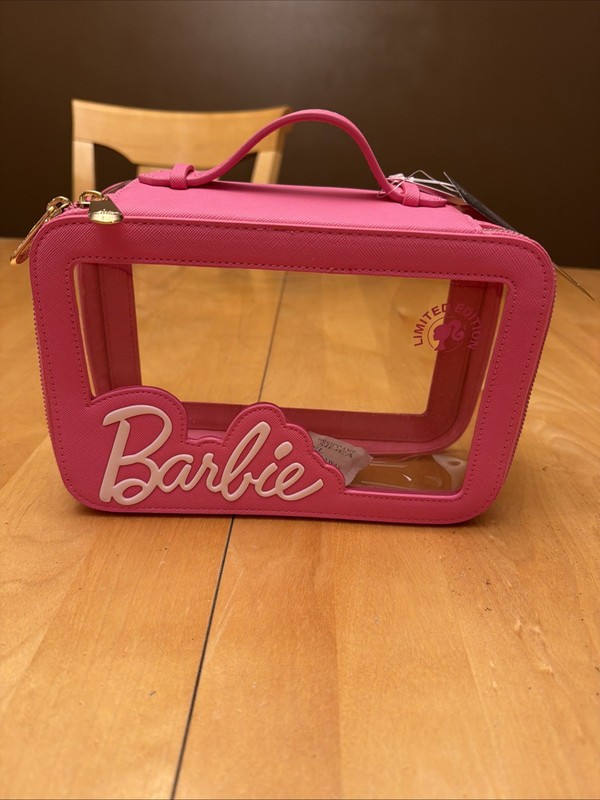 Barbie Limited Ed Clear Cosmetic Makeup Carry Case Impressions Vanity Company