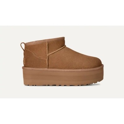UGG Women's Classic Ultra Mini Platform Boot Chestnut Brown, Size 8