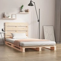 Massivholzbett Kiefer 90X190 Cm Bettgestell Naturholz