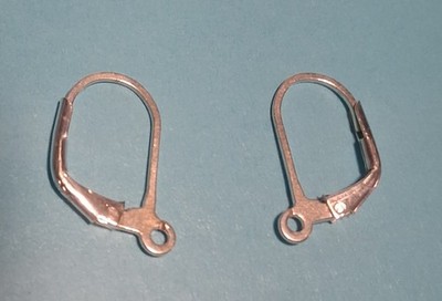 2 Paar Sterling Silber Ohrstecker offene Schlaufe 15 mm x 10 mm