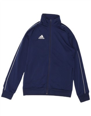 Adidas Jungen Trainingsanzug Oberteil Jacke 15-16 Jahre dunkelblau Polyester BM04