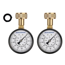MEASUREMAN 2-1/2" Water Pressure Test Gauge, 3/4" Female Hose Threaded 