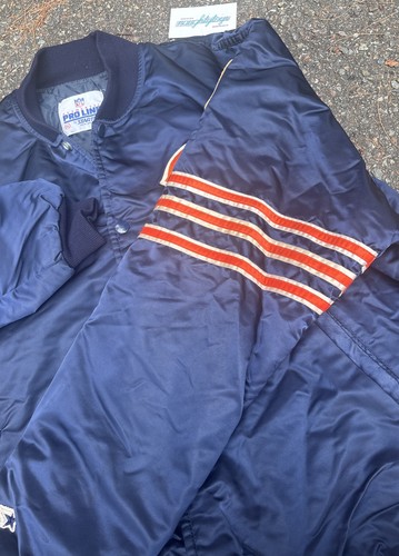 Vintage 80er STARTER Pro Line Chicago Bears NFL Satin Jacke Made In USA Herren XL - Bild 10 von 19