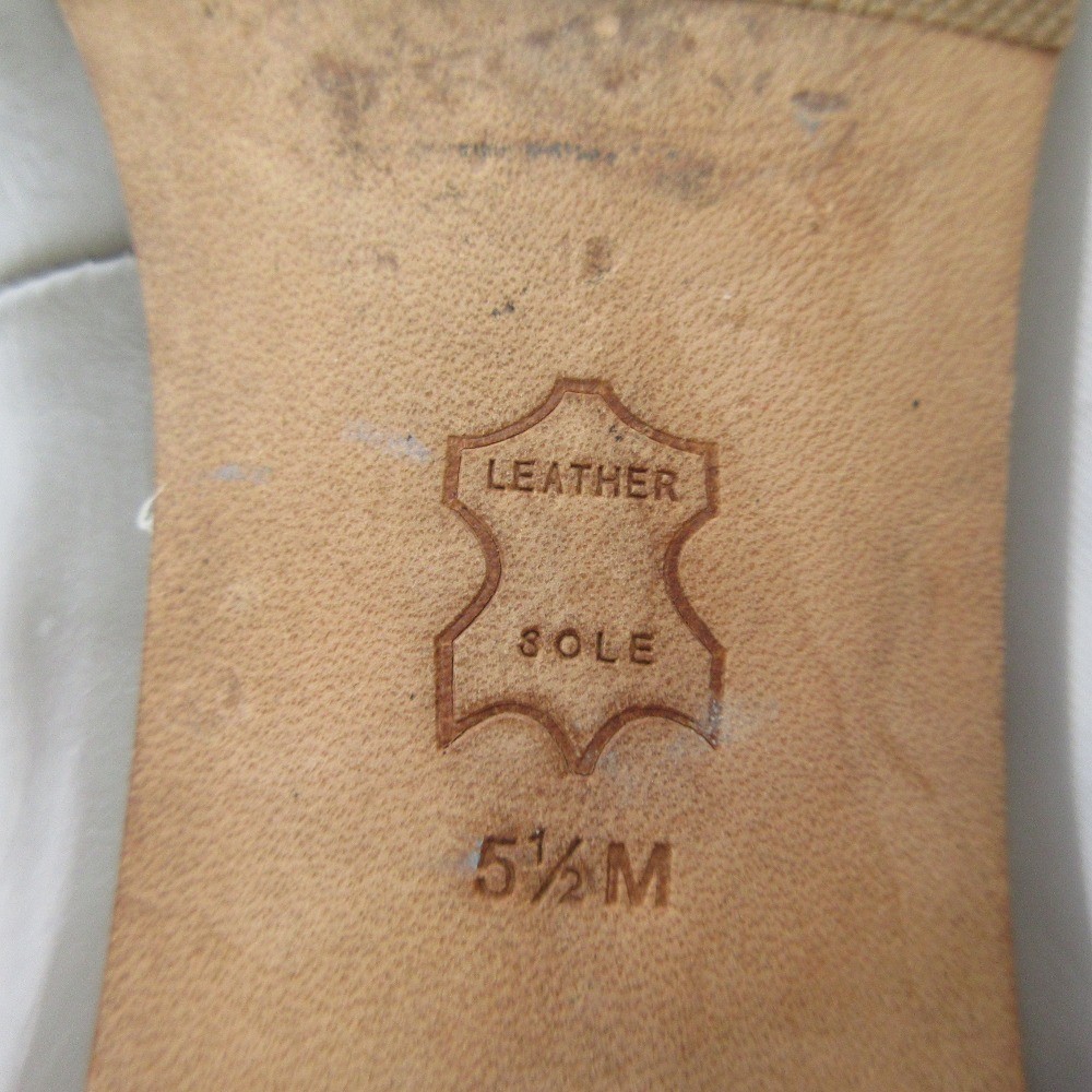 TORY BURCH GIGI Pointed Toe Flat Pumps, Size 5 1/2, Gray Women USED thumbnail 8