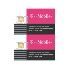  2 Pack Authentic Official SIM Card Micro/Nano/Standard GSM 4G/3G/2G LTE Pre...