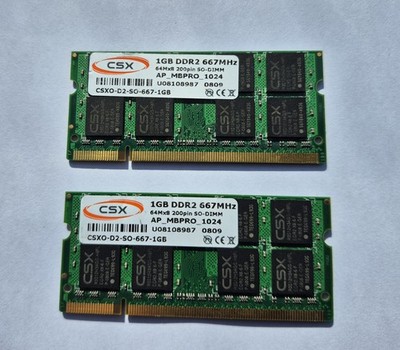 1GB DDR2 667Mhz RAM Speicher Netbook Markenspeicher CSX Hynix