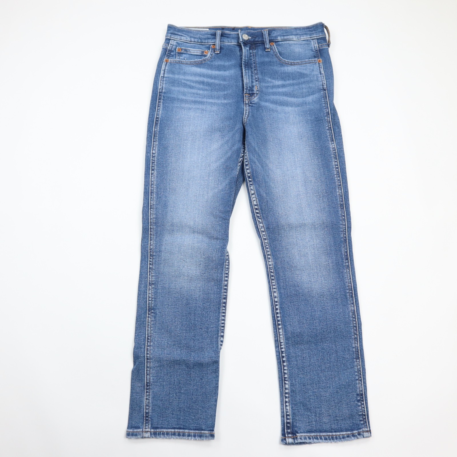 Gap Jeans Womens 8 Regular 29 Cigarette High Rise Blue Denim Stretch Medium Wash
