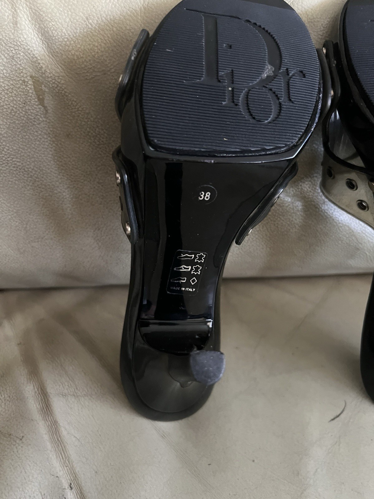 Christian DIOR Y2K Vintage John Galliano Black  High Heel Mule Sandals 38 Us 8 thumbnail 9