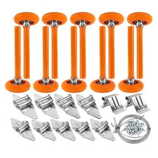 Garage Door Hardware Kit, Roller/Hinge/Top Bracket/Wire Rope, 2" Garage Door ...