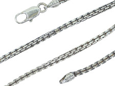 VITAGE ITALY MILOR 925 STERLING SILVER 3mm DOUBLE VENETIAN BOX INKA CHAIN 20"
