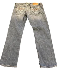 Vintage Lucky Brand By Gene Dream Crest Women Cropped Jeans Denim Size 4