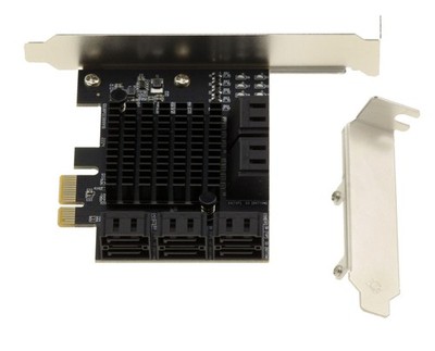 10 Port  SATA 3.0 zu Pcie X1 Erweiterungs Karte Pci Express  Neuwertige B-Ware