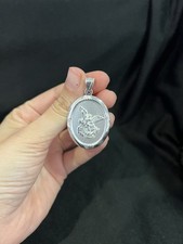 Colgante Medalla Arcángel San Miguel San Miguel de plata de ley 925 para hombre y mujer