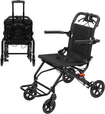 Portable Transport Wheelchairs, Folding Transport Wheelchairs for Adults and Sen