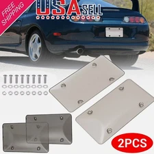 2Pcs/Set Unbreakable Reflective License Plate Cover Universal Fitment Protector