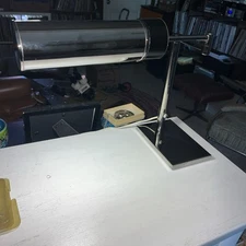 Walter Von Nesson MCM Midcentury CHROME Swing Arm Desk Table Lamp Retro